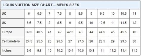 louis vuitton shoe size guide|louis vuitton shoe sizes chart.